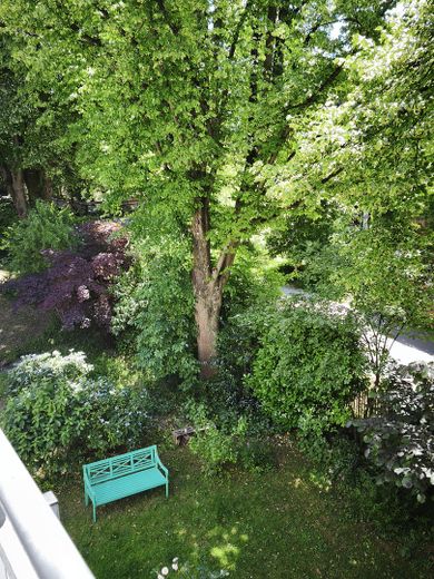 Appartamento per famiglie di rara bellezza – balcone esposto a sud-ovest, 2 bagni e posizione tranquilla di prim’ordine a Freiburg-Vauban – Süd-Ostblick vom Balkon