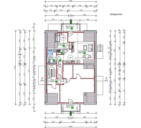 Modernes Wohnen in Nottuln/Appelhülsen - Neubau-/ Sanierungsprojekt - Dachgeschoss - Nr.6 – Haus 17 Dachgeschoss