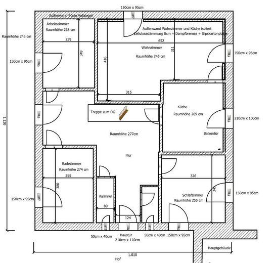 Grundriss Anbau EG