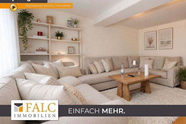 Spacious living with hobby workshop and storage hall - FALC Immobilien