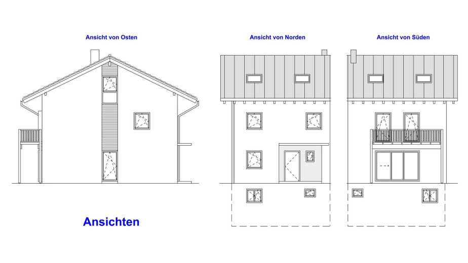 Splendida casa bifamiliare con vista libera fino alle Prealpi   *senza commissioni* – Grundriss Ansichten