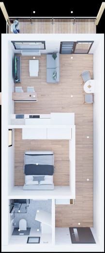 Grundriss Wohnung außen links