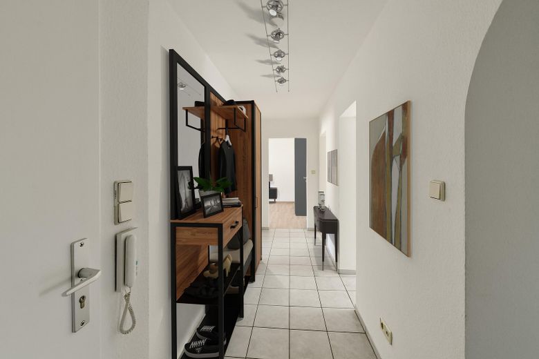 SENZA INTERMEDIARIO & subito libera: appartamento ristrutturato di 3 locali con cucina componibile, KA-Mühlburg – Flur