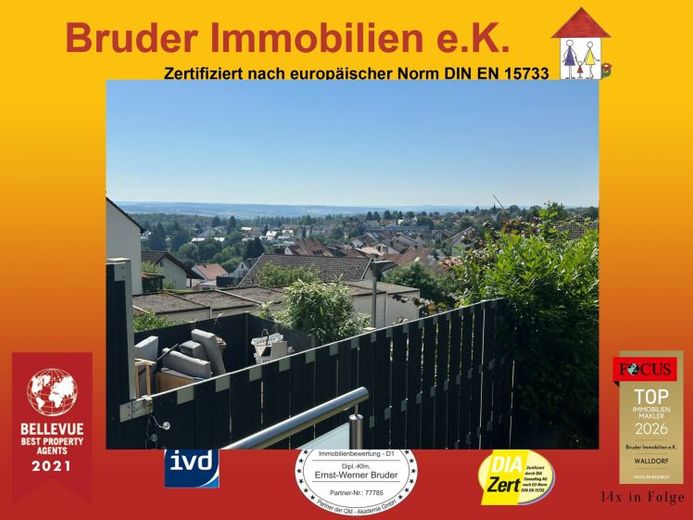 Gaiberg: RMH mit Fernblick, 2 moderne Bäder, Wohn-Ess 46m², EBK, Garage, FREI, keine K-Prov. – Foto 1
