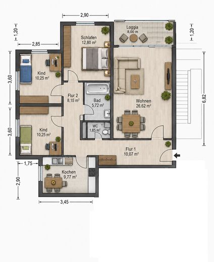Exklusive, modernisierte 4 Zimmer Eigentumswohnung in Braunschweig Watenbüttel – फोटो 21