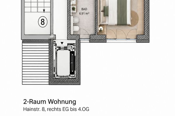 Abitare con ASCENSORE Appartamento ristrutturato di 2 locali con ampio balcone/doccia moderna/cucina integrata/accesso senza barriere