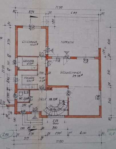 Ampia casa di architetto con giardino da sogno in posizione centrale, da privato – Erdgeschoss