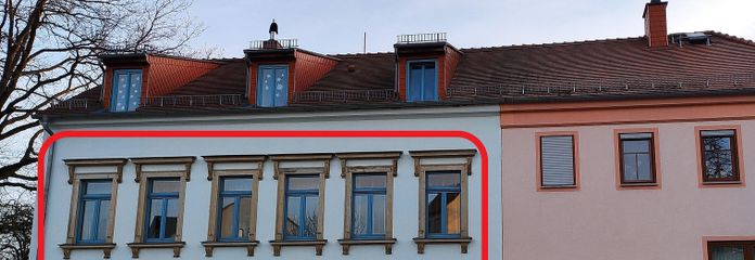 145 m² mieszkanie w starym budownictwie z widokiem na zamek i własnym ogrodem – AB. EG, 1.OG Aussenansicht