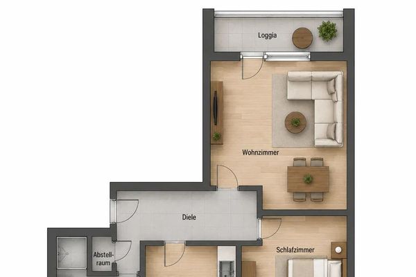 Frisch Sanierte 2-Zimmer-Wohnung mit Einbauküche Nürnberg – ab sofort bezugsfrei
