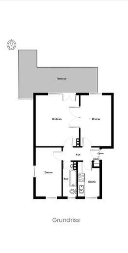 „Charmante 3-Zimmer-Terrassenwohnung mit eigenem Garten und Kamin in Hamburg-Sülldorf“ – Фотографія 4