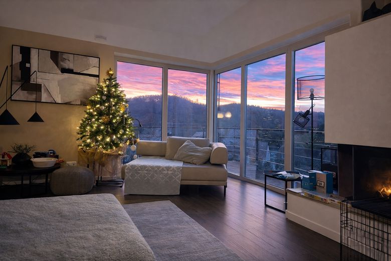 Wohnambiente bei Abendlicht