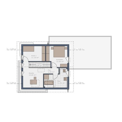 Kinderparadies - Ihr Zuhause – Grundriss Obergeschoss