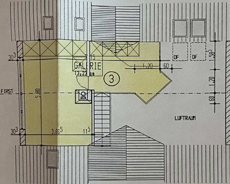 Großzügige teilmöblierte Loft-/ Galerie-Wohnung in Regensburg West – Grundriss Galerie