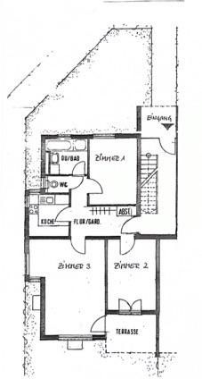 3-Zi-Gartenwohnung mit Terrasse und TG – ab sofort frei – Grundriss Wohnung