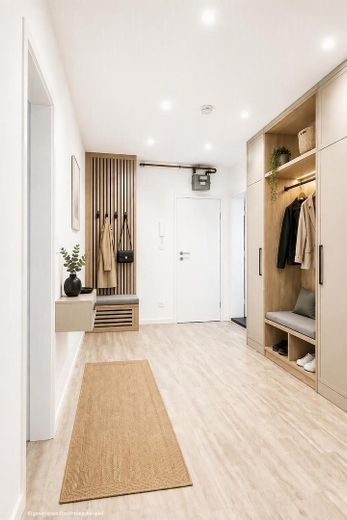 Stilvolle Altbauwohnung im Herzen von Schwabach – urbanes Wohnen mit historischem Charme – Flur KI