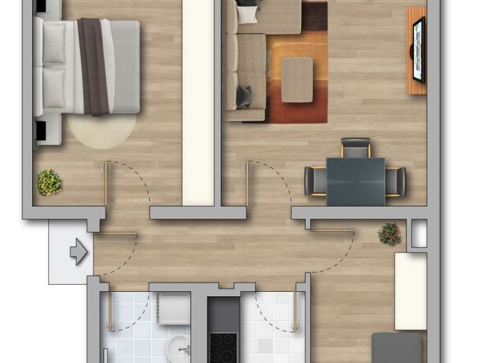 Sanierter Wohnblock: Moderne 3-RW mit Balkon und Tageslichtbad – फोटो 1