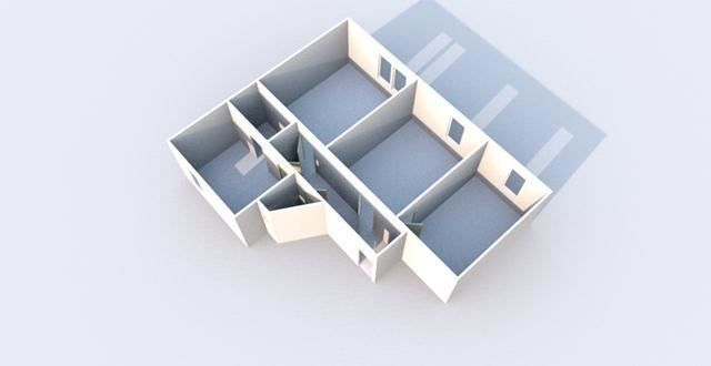 Großzügige 3-Zimmer mit Einbauküche, Laminat, sep. WC und Wannenbad im Zentrum! – Glauchau GrWbstr. WE10 3D