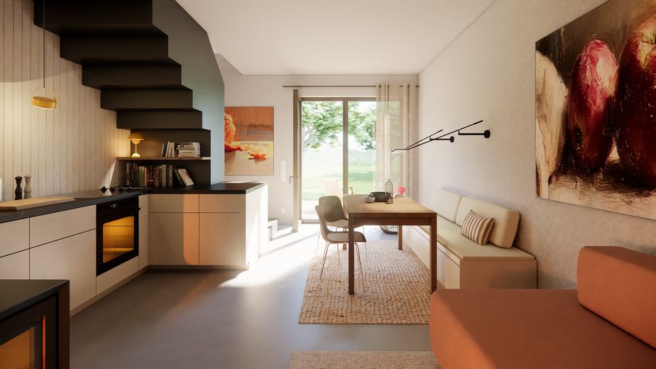 Vakantiewoningen in het historische koetshuis – Visualisierung Wohnung B