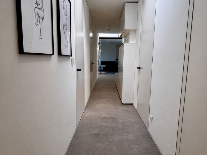 Penthouse met sauna, open haard, SmartHome, 2 TG-plaatsen direct bij het St. Franziskus-hospital – 01 Diele