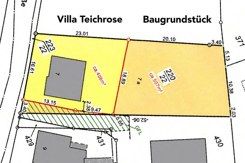 Historische Rotklinkervilla – kernsaniert mit optionalem Baugrundstück – Grundstück(e)
