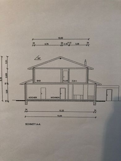 Große und modern-luxuriös ausgestattete Villa im Toskana-Stil am Hamburger Stadtrand zu verkaufen – Grundriss Seitenschnitt