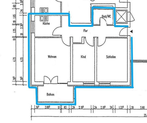 3-Zimmer Whg - ruhige aber zentrale Lage - saniert * sofort frei * – Foto 15