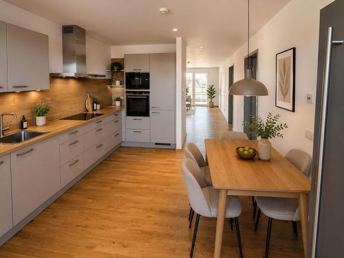Attraktive 2-Zimmer-Wohnung – barrierefrei, mit Balkon, EBK und herrlicher Aussicht – Küche