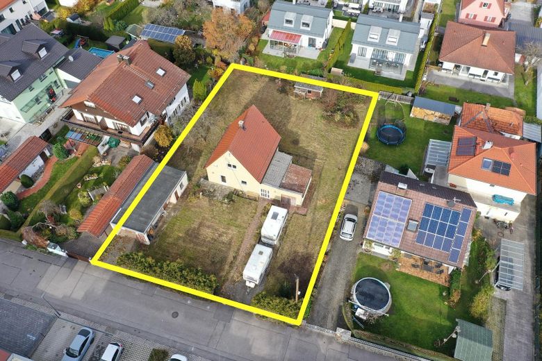 Großes Baugrundstück in sehr guter Lage in Germering-Harthaus (bei München / provisionsfrei) – Ansicht Südost