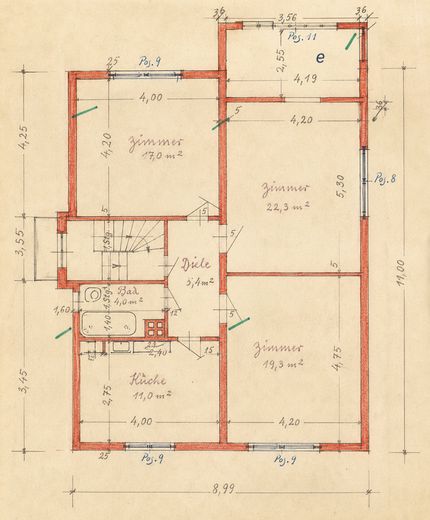 Casa per più generazioni con due unità abitative separate – Grundriss EG