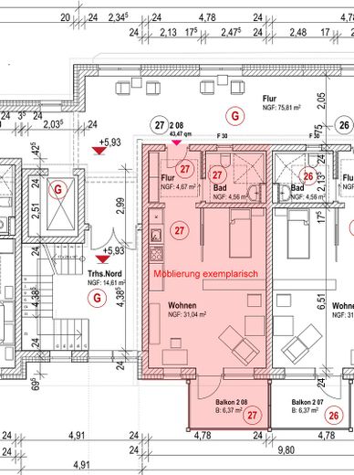 Wohnen wo andere Urlaub machen - Attraktive 1-Zimmer-Wohnung mit Balkon und EBK in Muhr am See – Grundriss