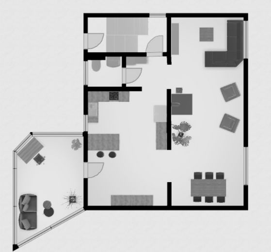 ​Arbeiten & Luxuriös Wohnen: Kernsaniertes Anwesen mit 114 m² Gewerbe-Areal & Autarkie-Technik – EG nicht maßstabsgetreu