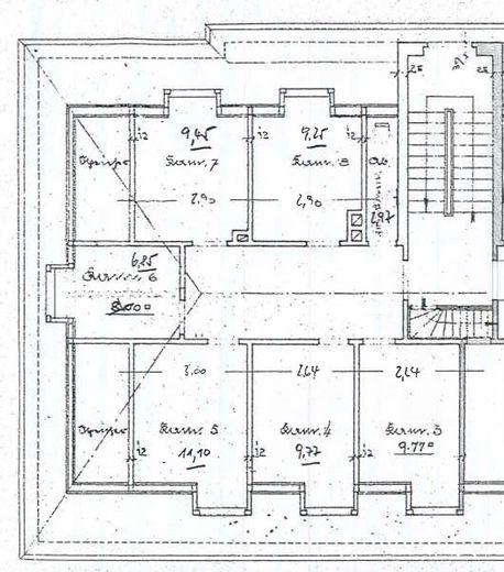 Dachgeschoss-Rohling (ca. 79 m²) zum Selbstausbau in der Südweststadt / + Ausbauoption im Dachspitz – Aktueller Grundriss