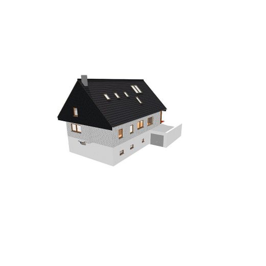 Straßenseite und Garage 3D