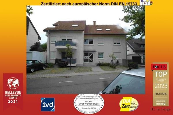Walldorf: 3 locali, cucina, bagno, anno di costruzione 1995, balcone, 2 posti auto, cantina, senza provvigione per l'acquirente.