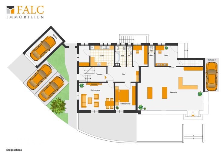 Ihr Rückzugsort im Grünen - 3-Zimmerwohnung mit Gartenanteil – Grundriss