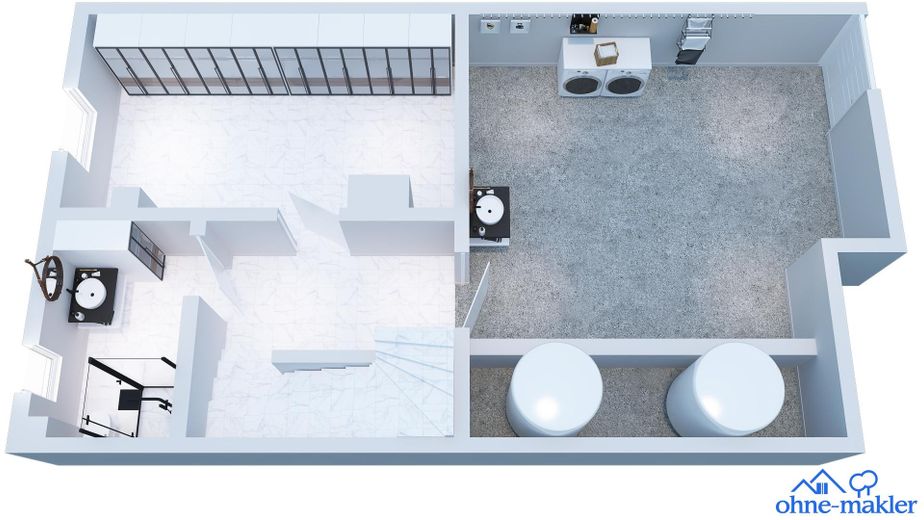 Charmantes Reihenhaus mit ausgebautem Dachboden und schönem Außenbereich - zzgl. Garage – KG