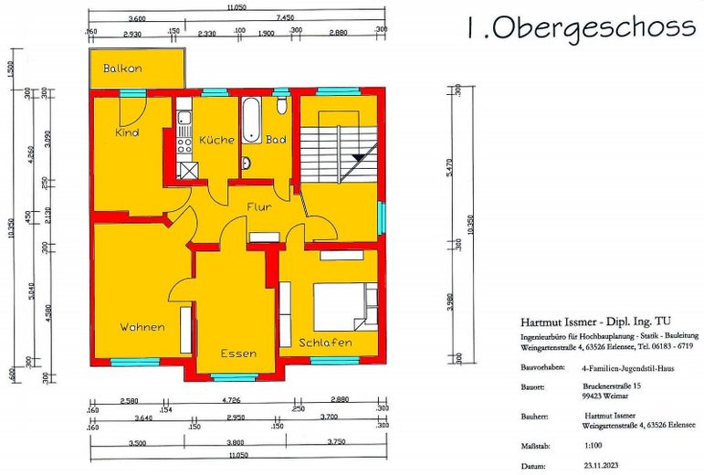 4-Zimmer-Eigentumswohung in Jugendstilhaus Weimar – 1. Obergeschoß