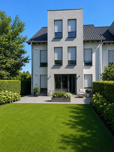 ENERGIEBEWUSST WOHNEN: A+ Großzügige Doppelhaushälfte in Ludwigshafen KEINE MAKLER-PROVISION! – Gartenansicht