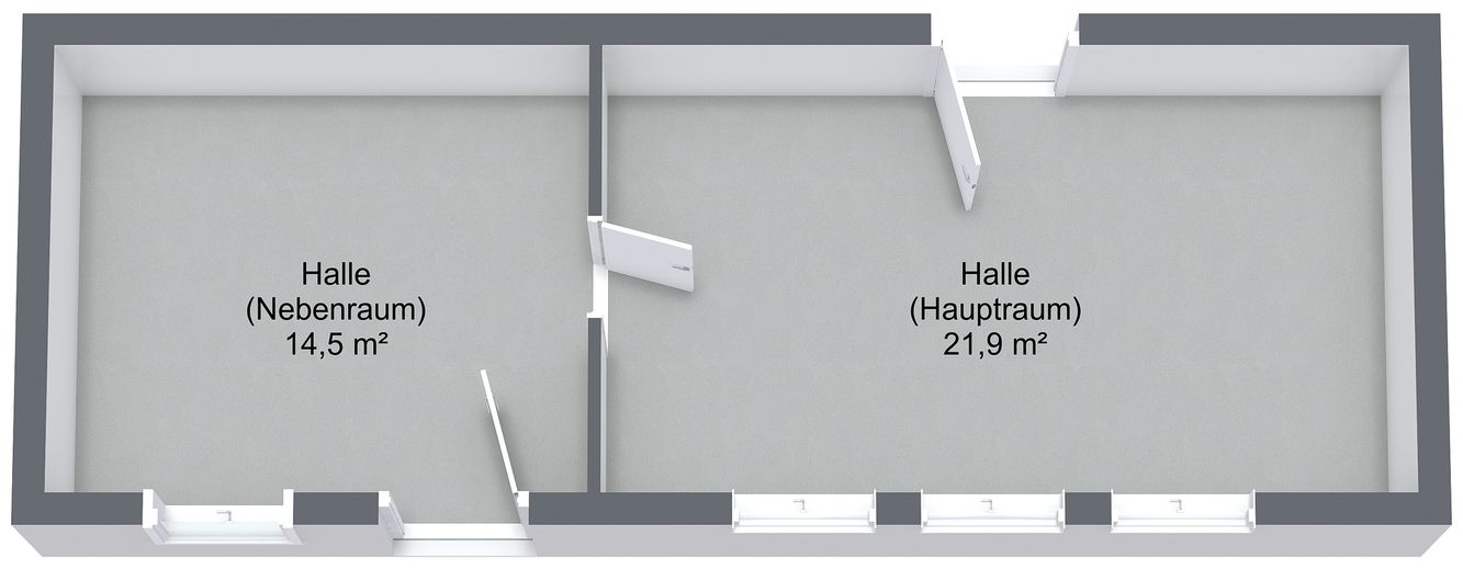 Grundriss Nebengebäude (Halle)