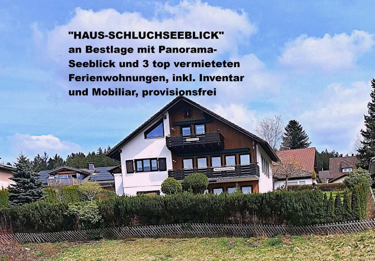 HAUS-SCHLUCHSEEBLICK: 3 Ferienwohnungen mit "Classic-Car-Ambiente" in Premiumlage (€ 1,1 Mio. +Inv.) – MFH Haus-Schluchseeblick