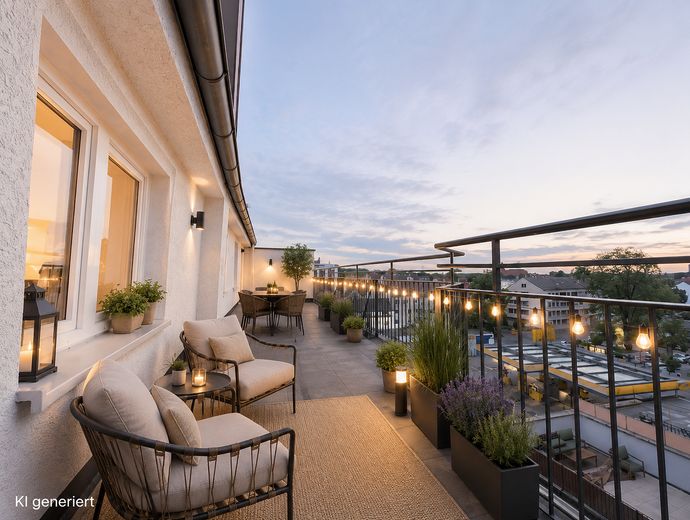 Sanierte Dachgeschosswohnung - Balkon, zum Einzug bereit - OHNE Provision – Balkon