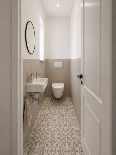 *Charmante DHH stilvoll renov. mit gr. Garten &amp; Garage* – Gäste-WC