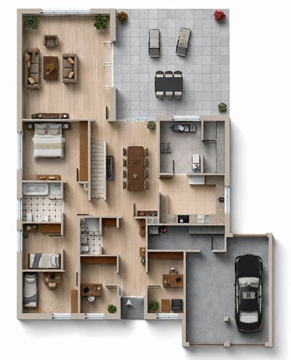 ¡Algunas casas se construyen; otras tienen una historia! – Grundriss (KI bearbeitet)