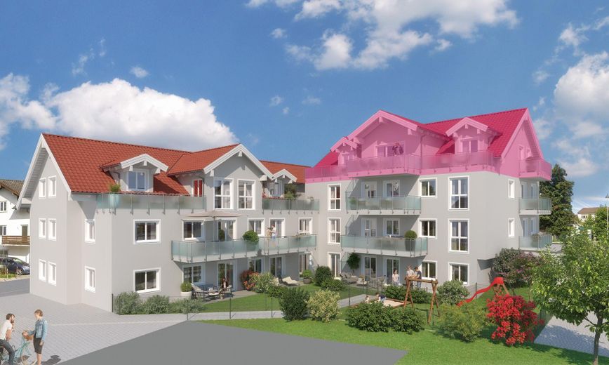 Gesamtansicht Wohnung markiert