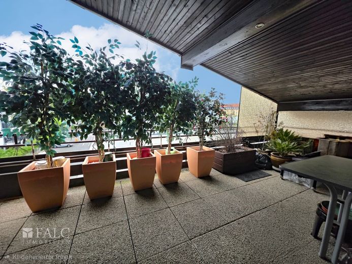 Zentrum vor der Tür - Natur vor dem Fenster! Penthouse in kleiner Einheit – Terrasse Wohnzimmer