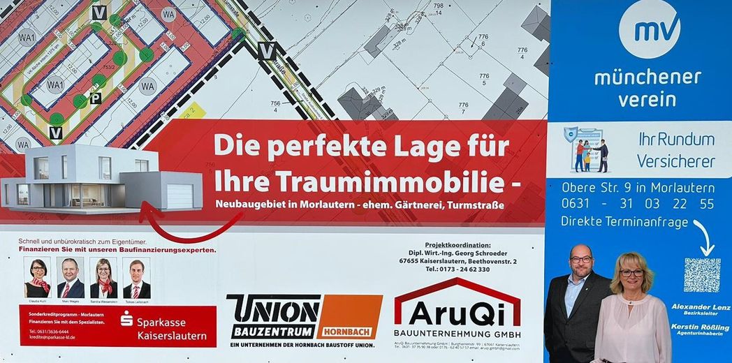 Attraktive Bauplätze in ruhiger Lage zu verkaufen – Bauschild