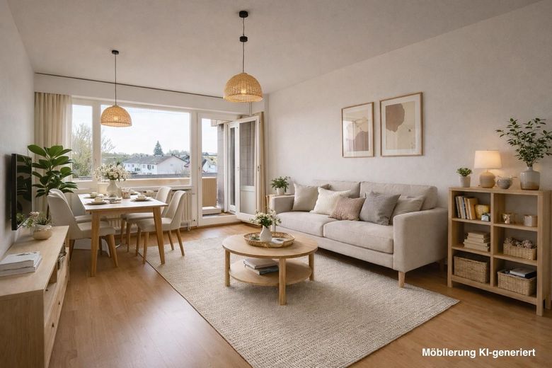 Wohnzimmer möbliert