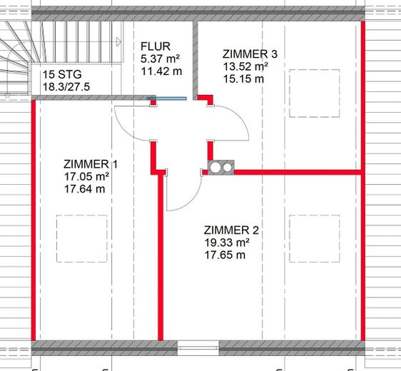 Großzügiges, modernisiertes Wohnhaus mit 180 m², 7 Schlafzimmern, Garten & zentraler Lage in Bocholt – Dachgeschoss