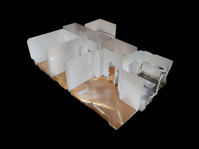 Ferah 3 odalı daire, BALKON ve mutfak ile – 3D-Ansicht Grundriss