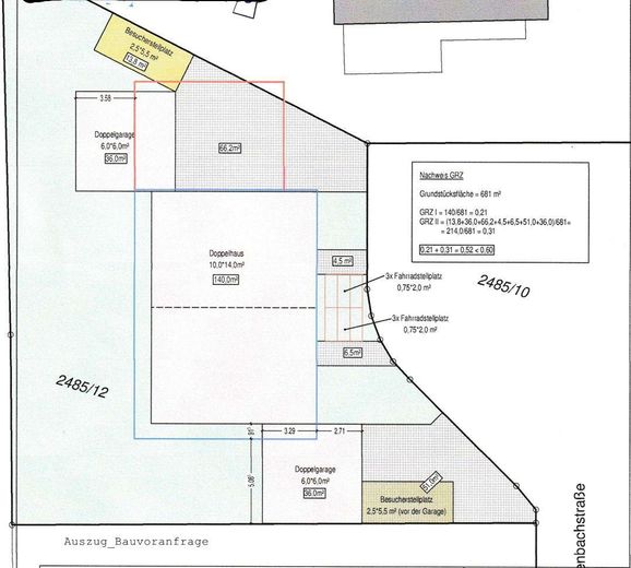 Kolbermoor Güney Doğu'da arsa – Auszug Bauvoranfrage